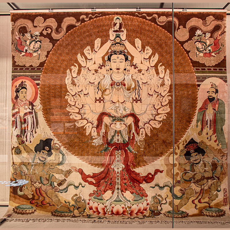 千手千眼观音丝织挂毯